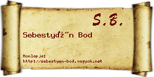 Sebestyén Bod névjegykártya